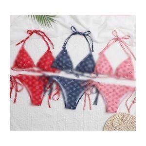 NWT blue white pink bikini two piece set